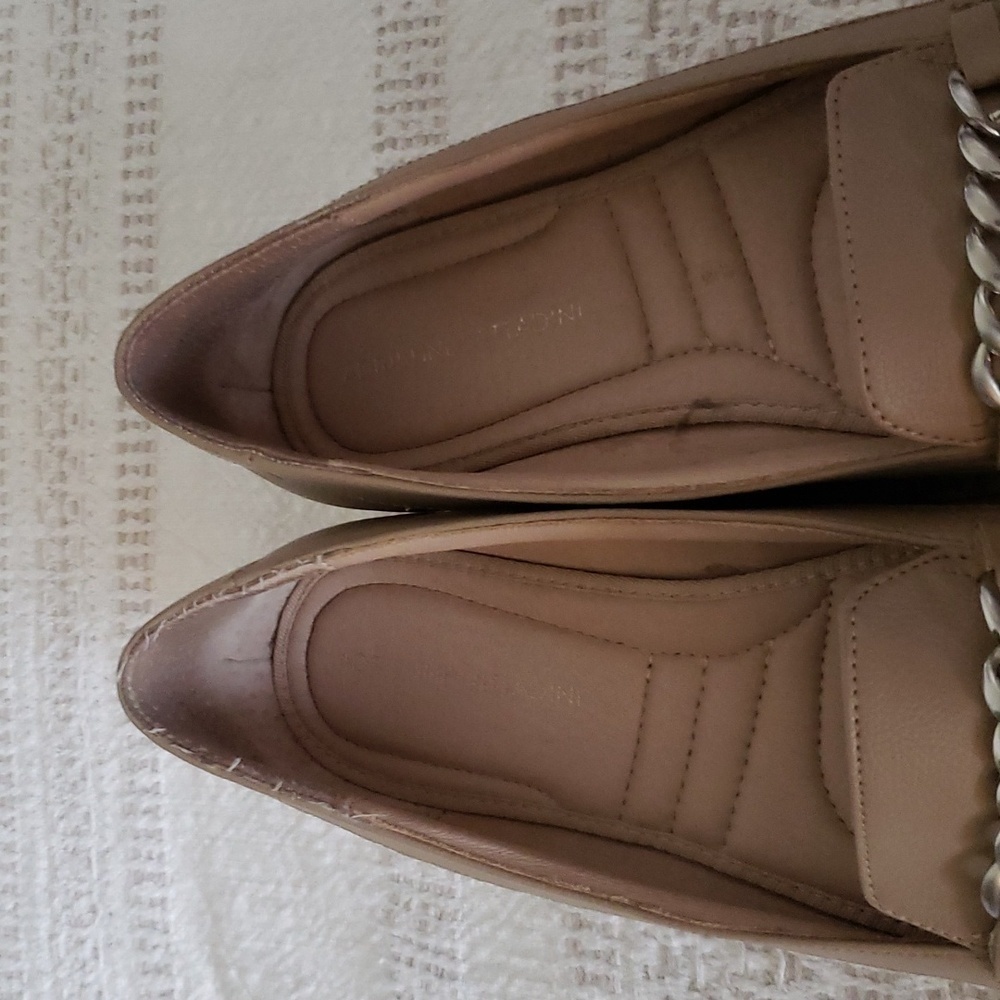 Adrienne Vittadini 'Linus' chain loafer, faux leather, taupe beige, women size 8 - Picture 8 of 8